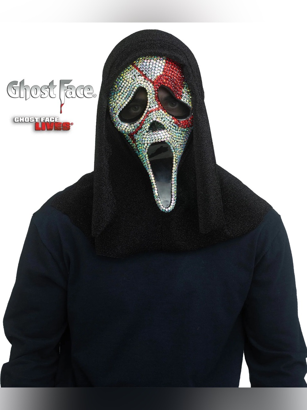 Ghost Face Bloody Bling Mask
